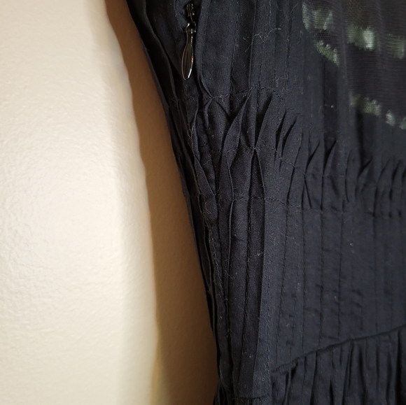 Free People size 4 black long maxi layered tier dress sleeveless lined - Picture 10 of 16